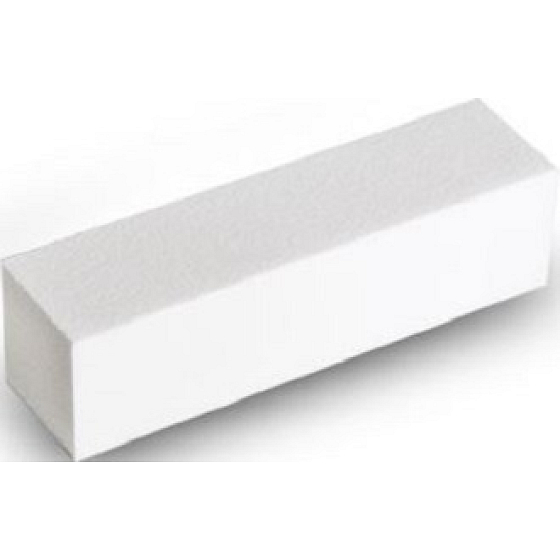Nail file 4-sided block white 9.5 x 2.5 x 2.5 cm