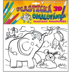 Plastic animals coloring page 29 x 27 cm