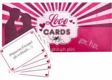 Bohemia Gifts & Cosmetics Love Cards karty splněných přání pro dámy 20 kusů karet