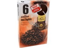 Tea Lights Coffee s vůní kávy vonné čajové svíčky 6 kusů