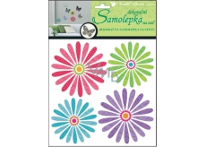 Room Decor Wall Stickers 3D Colorful Flowers 20 x 20 x 1 cm 4 pieces