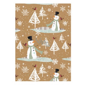 Ditipo Gift wrapping paper 70 x 200 cm Christmas for Future snowmen type 1