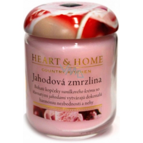 Heart & Home Strawberry ice cream Soy scented candle medium burns up to 30 hours 110 g