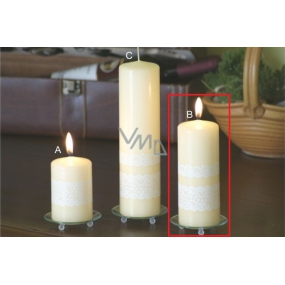 Lima Lace candle creme cylinder 60 x 150 mm 1 piece