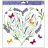 Window foil without glue Lavender heart 30 x 30 cm