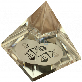 Glass pyramid clear, Libra zodiac sign