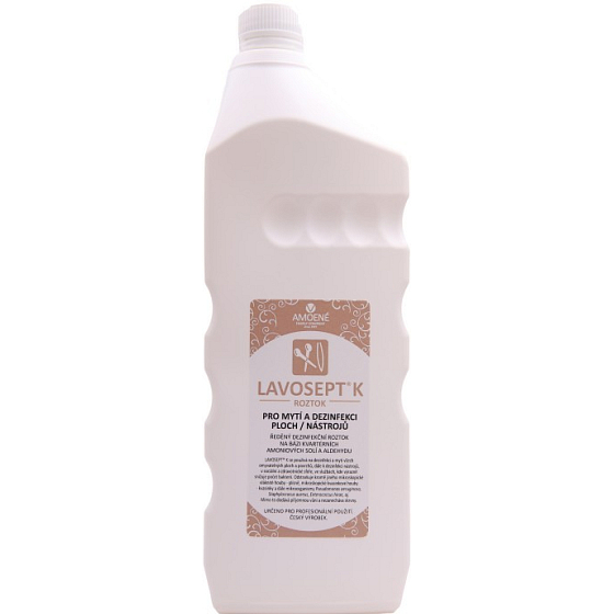 Lavosept K Lemon Disinfection Areas and Tools Washing Solution For Professional Use More than 75% Alcohol 1L Refill