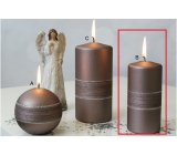 Lima Sparkling candle light brown cylinder 60 x 120 mm 1 piece