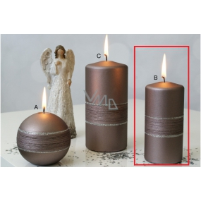Lima Sparkling candle light brown cylinder 60 x 120 mm 1 piece
