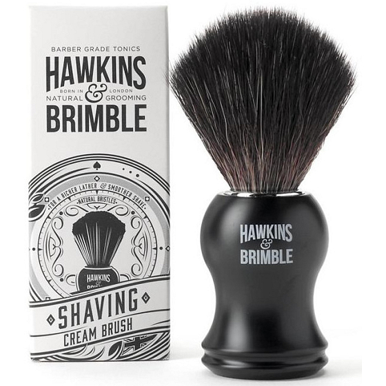 Hawkins & Brimble Shaving brush with synthetic 10.5 cm black bristles