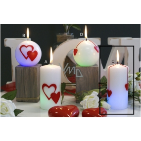 Lima Valentine's magic candle Heart cylinder 60 x 120 mm 1 piece