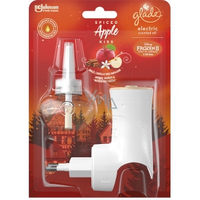 Glade Electric Scented Oil Spiced Apple Kiss with the scent of apple, cinnamon and nutmeg electric air freshener shaver with liquid filling 20 ml