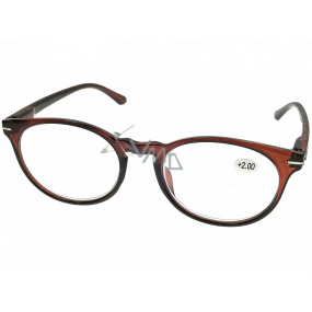 Berkeley Reading glasses +2.5 plastic brown, round glass 1 piece MC2171