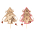 Tree wooden recess natural, pink 8 cm + skewers, 1 piece