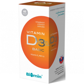 Biomin Vitamin D3 Basic helps better absorption and utilization of calcium 400 IU 60 capsules