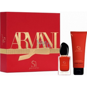 Giorgio Armani Sí Passione perfumed water for women 30 ml + body lotion 75 ml, gift set