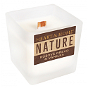 Heart & Home Nature Rose wood and vanilla scented candle small glass, burning time up to 20 hours 90 g