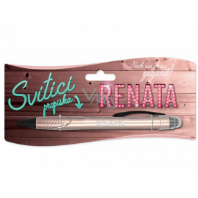Nekupto Glowing pen with the name Renata, touch tool controller 15 cm