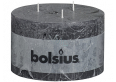 Bolsius Rustic Anthracite design candle 3 wicks 140 x 90 mm