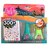 Bo-Po Tropical Bliss peeling nail polish green 2.5 ml + peeling nail polish light green 2.5 ml + nail stickers, cosmetic set for children