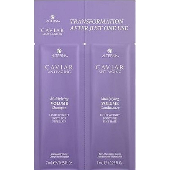 Alterna Caviar Anti-Aging Multiplying Volume Caviar Shampoo and Conditioner for permanent volume 2 x 7 ml, duopack