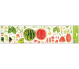 Window film without adhesive stripes fruit melon 64 x 15 cm 1 sheet