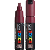 Posca Universal acrylic marker with wide, cut tip 8 mm Bordeaux PC-8K