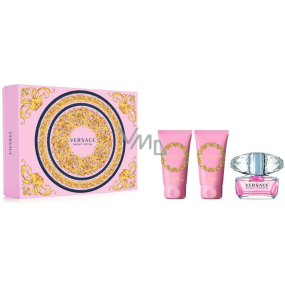 Versace Bright Crystal eau de toilette 50 ml + body lotion 50 ml + shower gel 50 ml, gift set for women