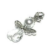 Angel pendant with heart shaped wings 22 x 30 mm 1 piece