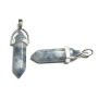 Sodalite pendulum hexagon pendant natural stone 41 x 13 mm, stone communication