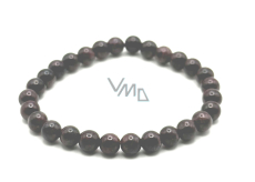 Almadine - Garnet bracelet elastic natural stone, ball 4 mm / 16 - 17 cm