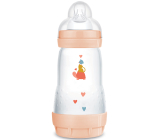 Mam Anti-Colic feeding bottle, silicone soft teat with medium flow 2+ months Pink 260 ml