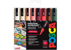 Posca Universal acrylic marker set 1,8 - 2,5 mm Autumn mix of earth tones 8 pieces PC-5M