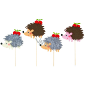 Hedgehog with apple 8 cm + skewers, various types