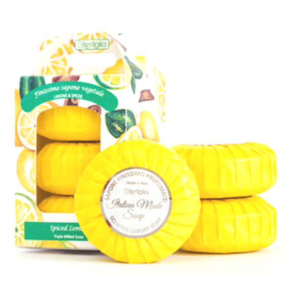 Iteritalia Spiced Lemon - Lemon and spices Italian toilet soap 3 x 100 g