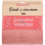 Albi Gift towel - Unique friend pink 50 x 90 cm