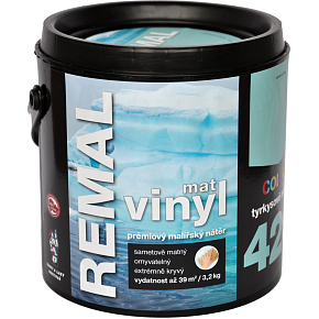 REMAL Vinyl Color matt washable wall paint, 420 turquoise blue, 3.2 kg