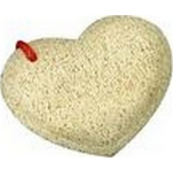 Lufa Cylindrica Natural massage cloth for children heart 13 x 10 cm LF239