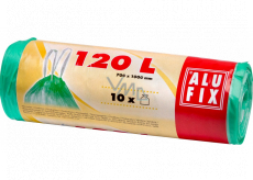 Alufix Garbage bags green, 20 µ, 120 liters, 70 x 100 cm, 10 pieces