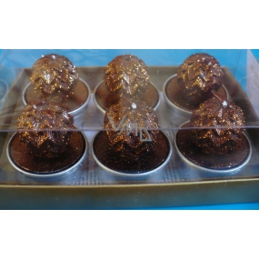 Admit Chocolates Tea Candle Copper Metallic Ball 6pcs