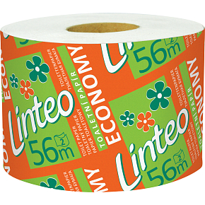 Linteo Economy toilet paper 2-ply roll 448 sheets, 56 meters, 1 roll