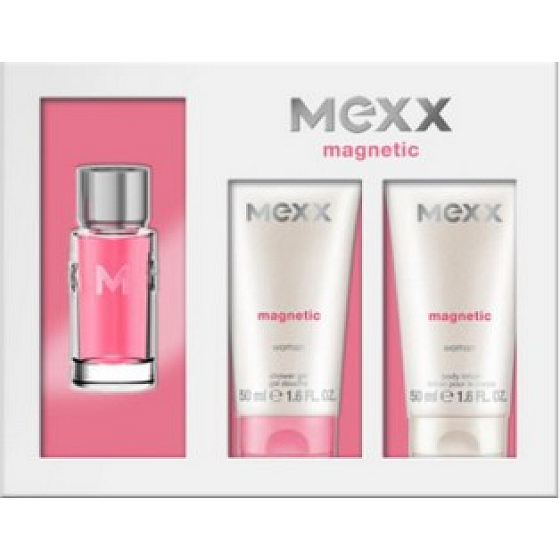 Mexx be Magnetic Woman eau de toilette 15 ml + shower gel 50 ml, + body lotion 50 ml, gift set