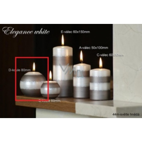 Lima Elegance White candle light brown ball diameter 80 mm 1 piece