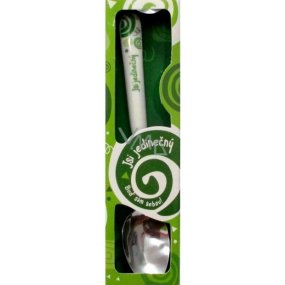 Nekupto Twister Spoon called You Are Unique Green 16 cm