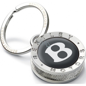 Bentley key ring silver-black