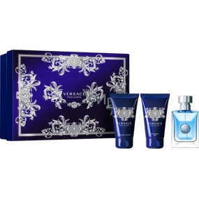 Versace pour Homme eau de toilette 50 ml + shower gel 50 ml + aftershave 50 ml, gift set