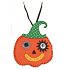 Felt pumpkin for hanging 8 cm