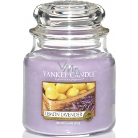 Yankee Candle Lemon Lavender - Lemon and lavender scented candle Classic medium glass 411 g
