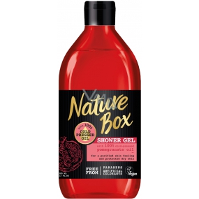 Nature Box Pomegranate shower gel with 100% cold pressed oil, suitable for vegans 385 ml