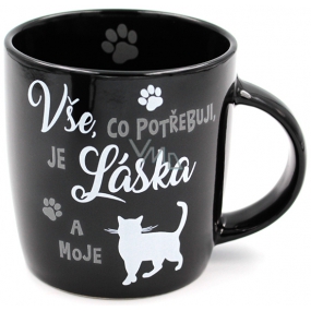 Nekupto Pets ceramic mug black Cat 300 ml